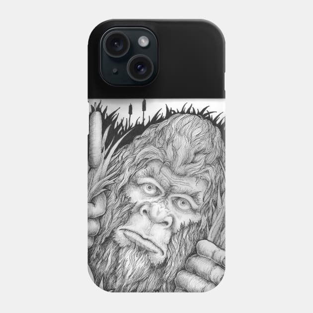 Bigfoot, Sasquatch, cryptid, cryptozoology, big foot Phone Case by AltrusianGrace