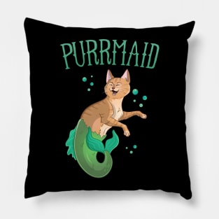 Purrmaid Mermaid Cat Pillow