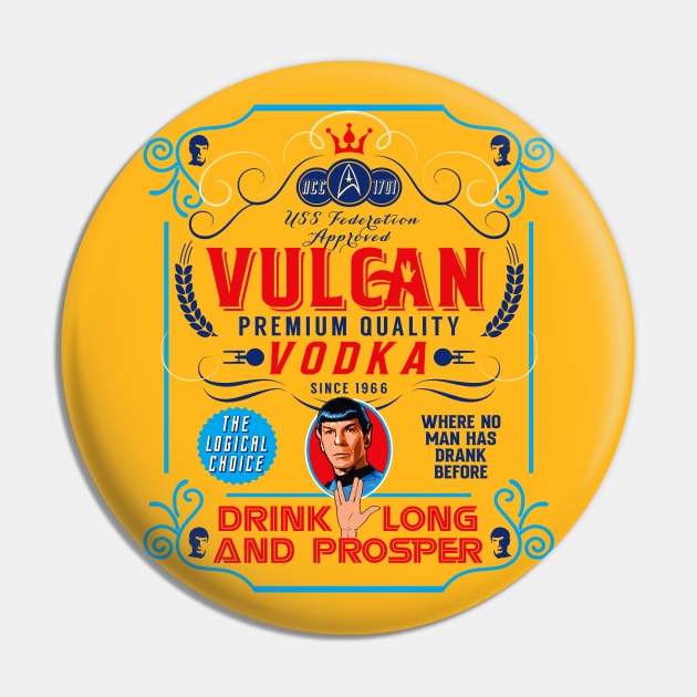 Vulcan Vodka Lts Pin by Alema Art