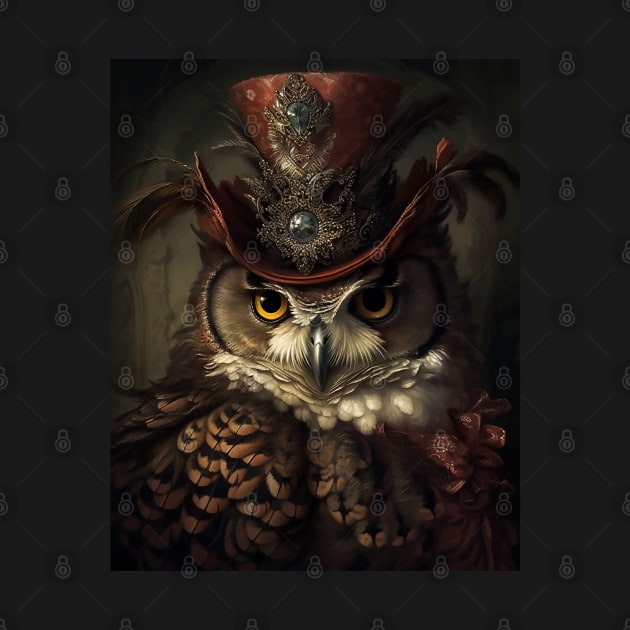 Victorian Owl Gentleman by CatCoconut-Art