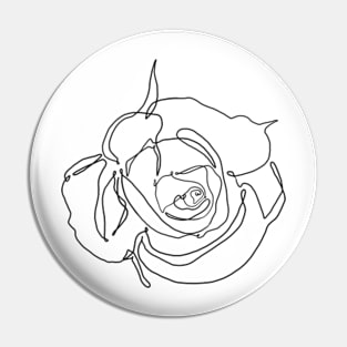 Rose Flower one line art Pin