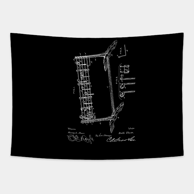 device for teaching music Vintage Patent Hand Drawing Tapestry by TheYoungDesigns