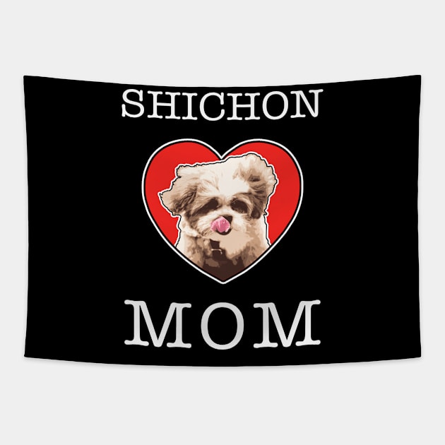 Bichon Frise Mom Tapestry by SmithyJ88