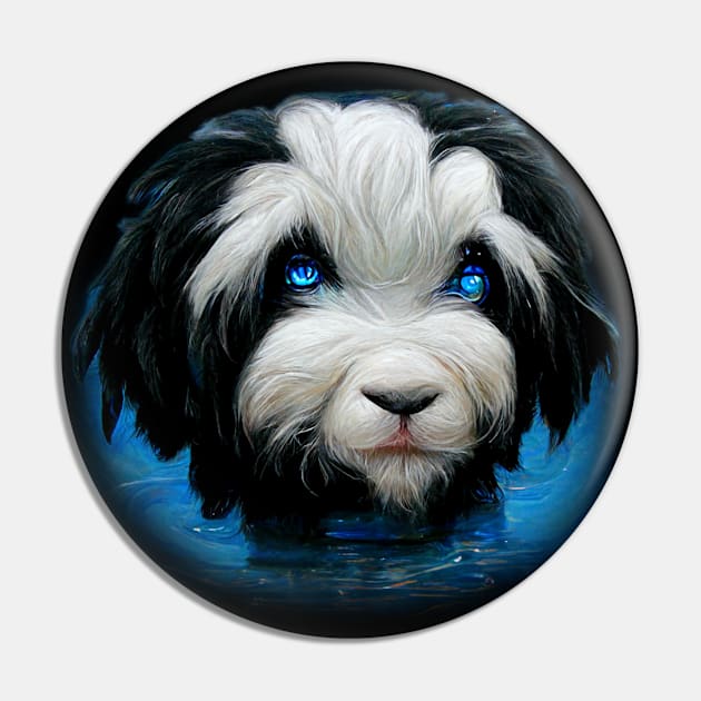 Tibetan Terrier artwork Pin by maxdax