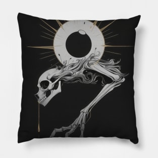 Sketch of an Alien Skeleton Pillow