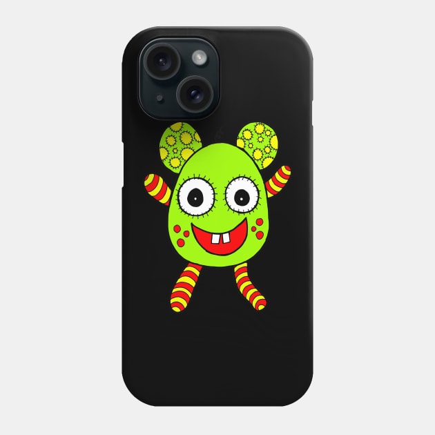 Little Green Monster Phone Case by coloringiship