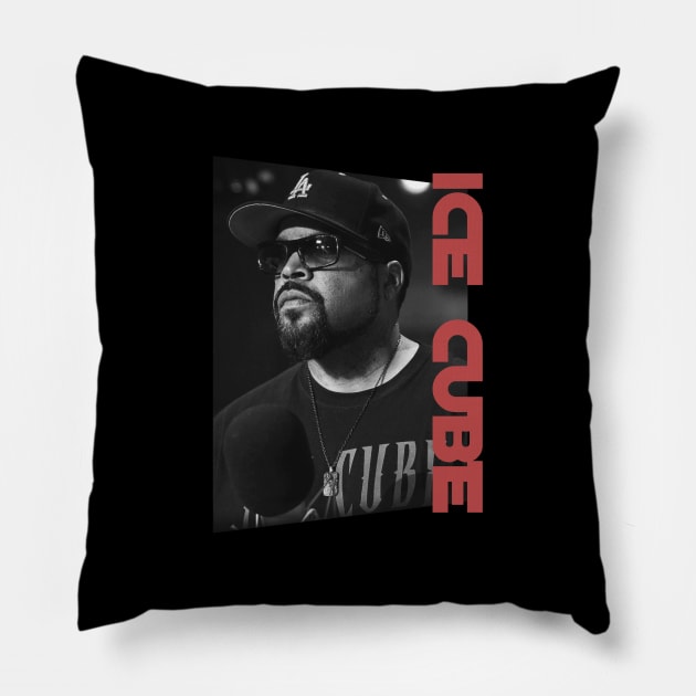 the ice cube the rapper - monochrome style Pillow by BUBBLEMOON