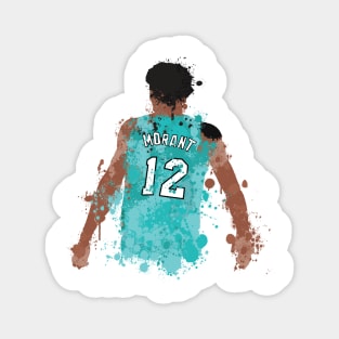 Ja Morant Paint Splatter Art Magnet