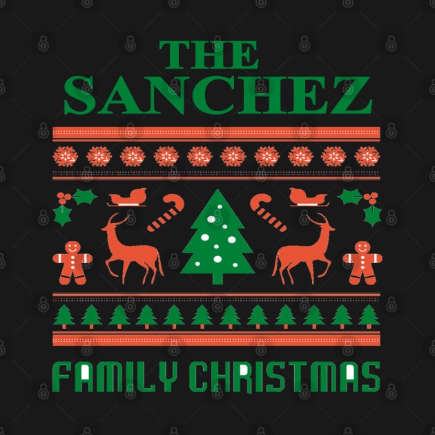 Family Christmas - Groovy Christmas SANCHEZ family, Family Christmas T-shirt, Pjama T-shirt by DigillusionStudio