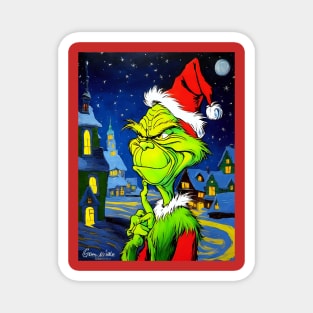Grinchy Christmas Magnet