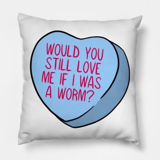 Funny Candy Heart Worm Pillow