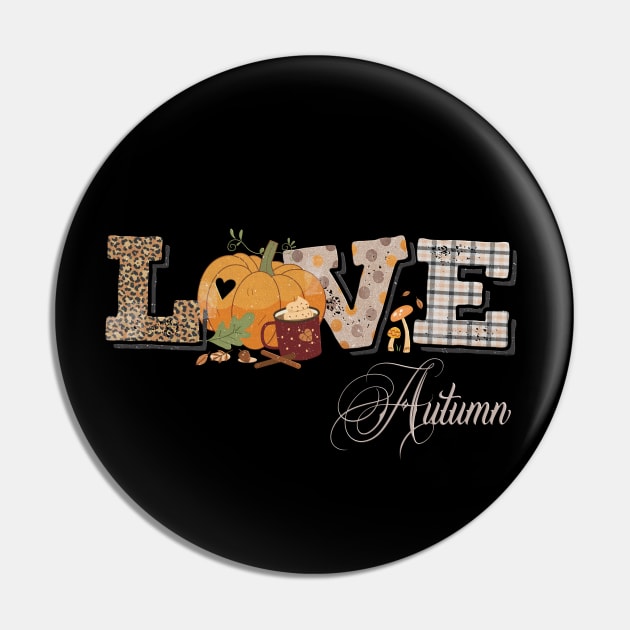 Love Autumn Patchwork Pin by Kylie Paul