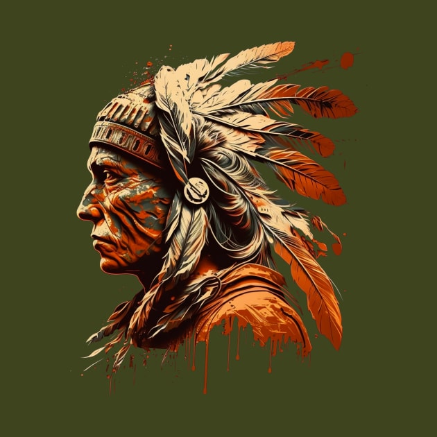 NATIVE AMERICAN INDIAN CHIEF by Wintrly