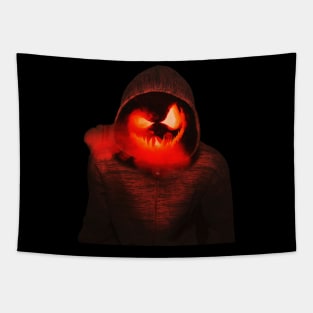 Horror Pumpkin Head Halloween Tapestry