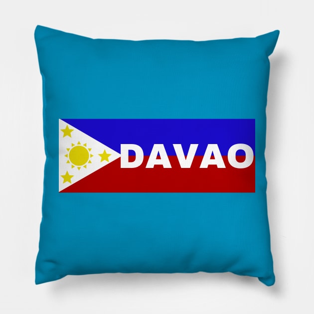 Davao City in Philippines Flag Pillow by aybe7elf