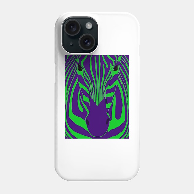 Techno Zebra Phone Case by ESPOART