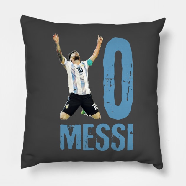 Messi 10 Pillow by awesomeniemeier