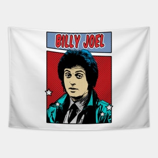 Billy Joel 80s  Pop Art Comic Style Tapestry