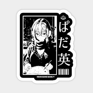 Lofi Study Manga Anime Girl Aesthetic Japan Magnet