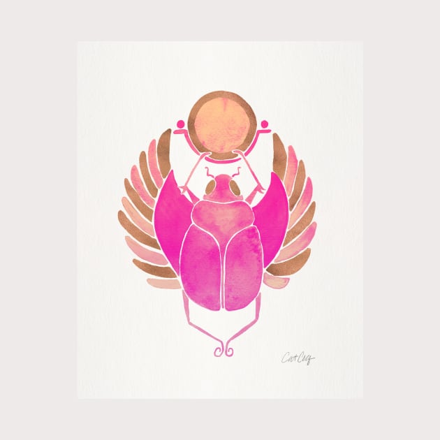 rose gold pink scarab by CatCoq