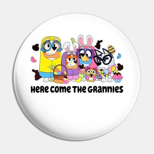 bluey here come the grannies Pin