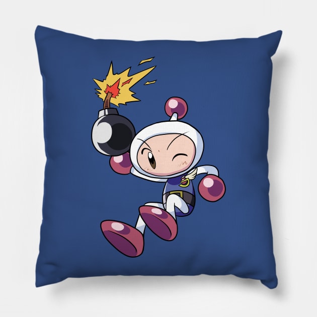 Shirobon from BOMBERMAN JETTERS 2 Pillow by IanDimas