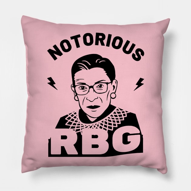 Ruth Bader Ginsburg Pillow by Djokolelono