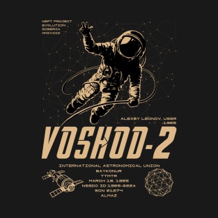 Back print T-Shirt Voshod - 2, gold color T-Shirt