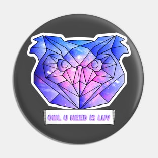 Galactic owl you need is love Pin