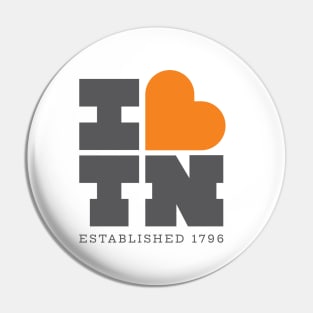 I Heart TN - Dark Gray and Orange Pin