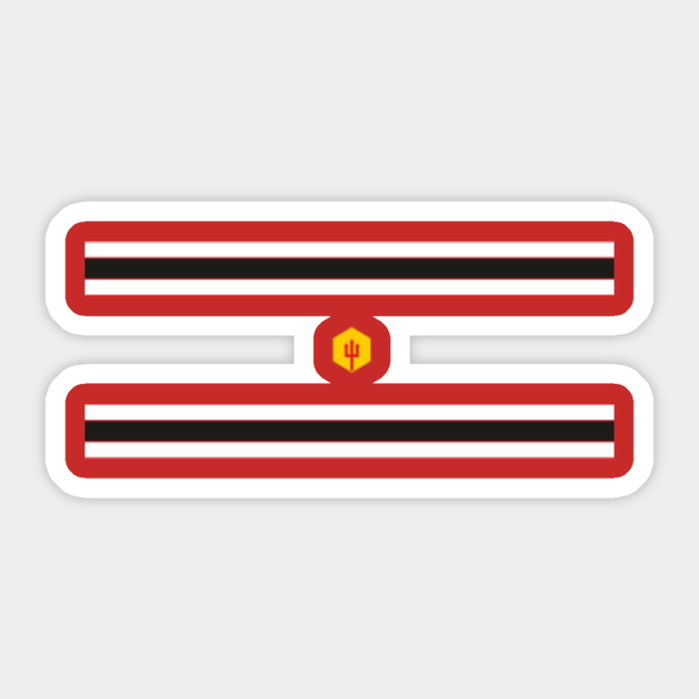 Trident Man Utd Flag Manchester United Sticker Teepublic