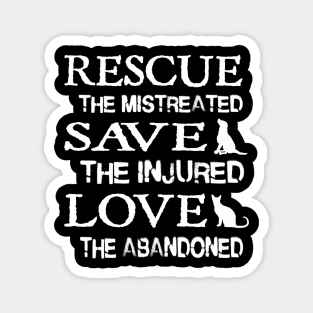 Rescue Save Love Cute Pet Rescue Dog Cat Lovers Magnet