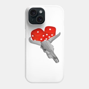 Bull Skull and Craps Dice Phone Case