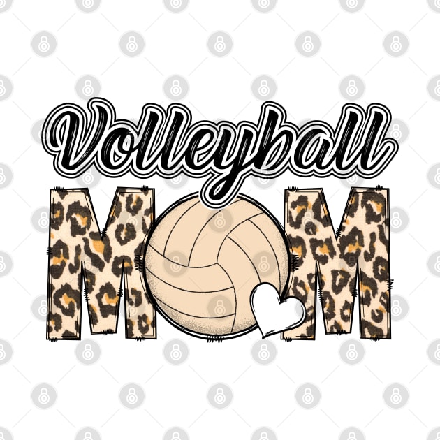 Cute Volleyball Mom Life Senior Volleyball Mom Team Leopard by Nisrine