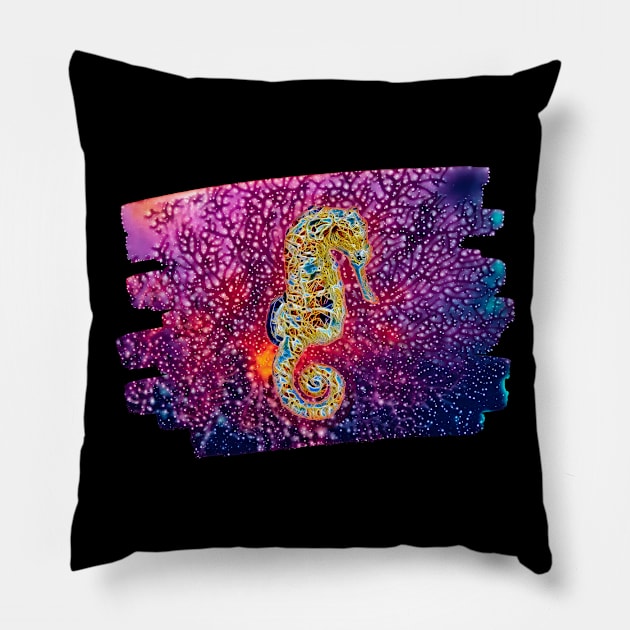 Seahorses sea Pillow by UMF - Fwo Faces Frog