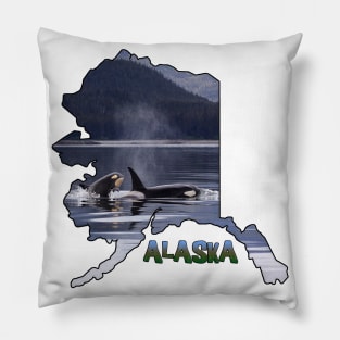 Alaska (Orca Whales) Pillow