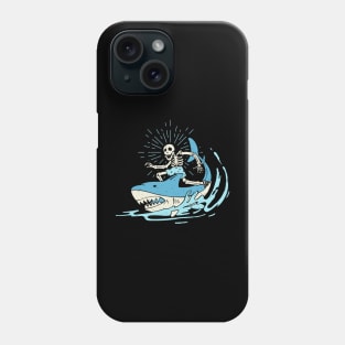 skull riding shark Phone Case