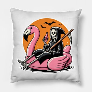 Reaper Flamingo Pillow