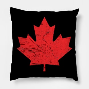 Canada Distressed Maple Leaf Pillow