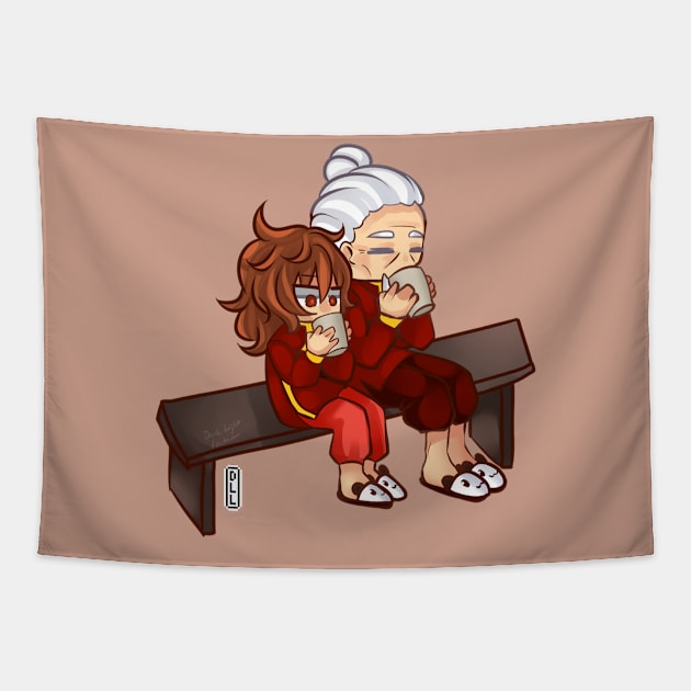 Precious time with Grandpa Tapestry by darklightlantern@gmail.com