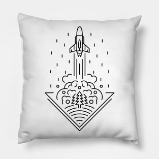 Smoky Rocket (Black) Pillow