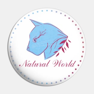 Blue natural cat Pin