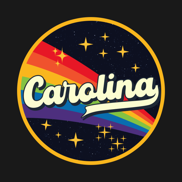 Carolina // Rainbow In Space Vintage Style by LMW Art