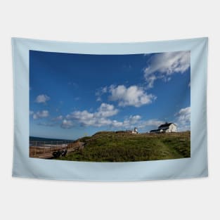 Super Sunny Seaton Sluice September Scene Tapestry