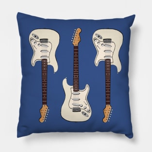 Triple Olympic White Stratocaster Pillow