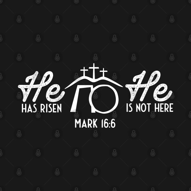 He is Risen He is Not Here Easter Resurrection Mark 16:6 by Contentarama