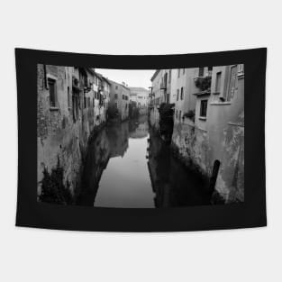 Rio Canal in Mantua, Italy in BW Tapestry