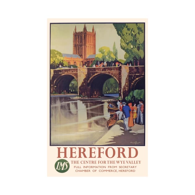 Vintage LMS Travel Poster for Hereford by Random Railways