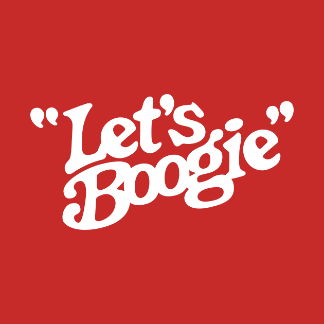 Let's Boogie (White on Red) by jepegdesign