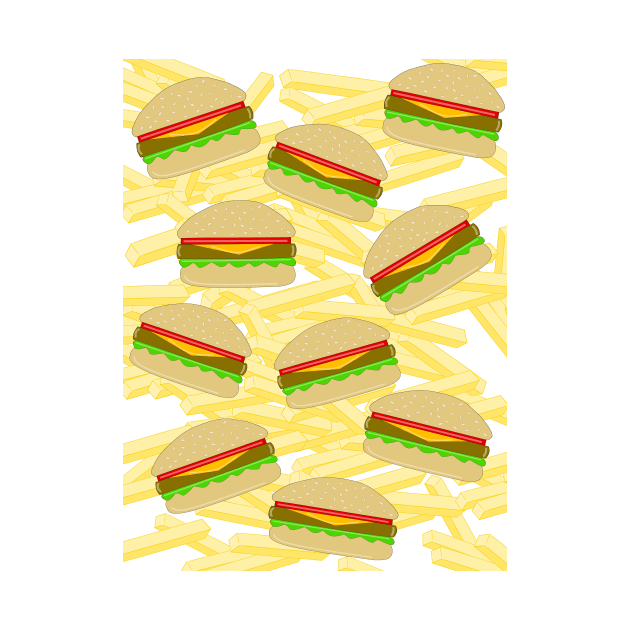 CHEESEBURGERS With Fries by SartorisArt1